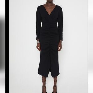 Zara Ruched Midi Dress